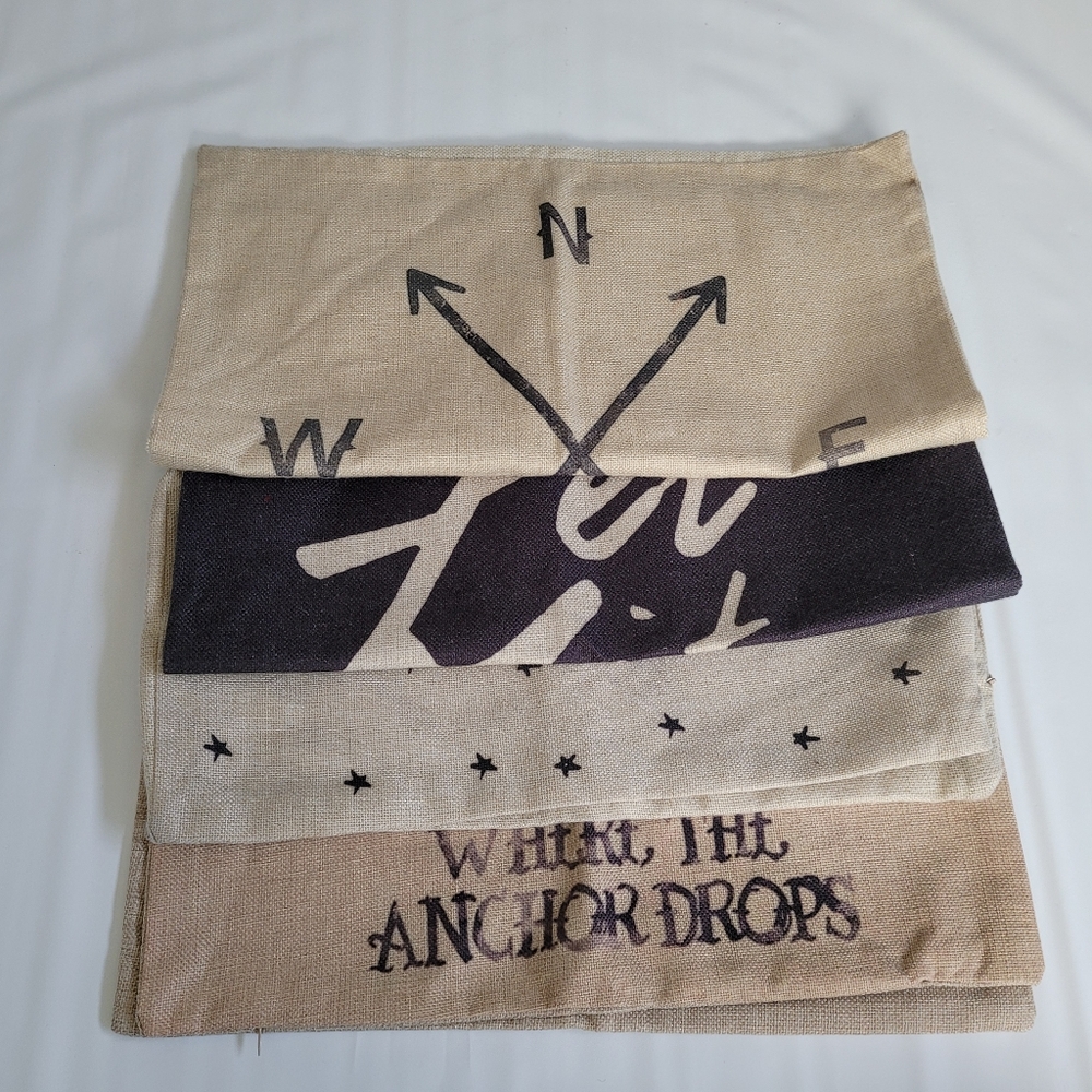 Pillowcases Lot of 4 Love you to the moon, home is where the anchor drops